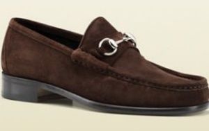 Gucci Horsebit Suede Loafers